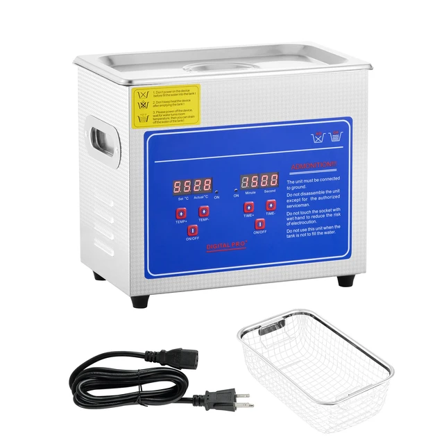 Alt view image 8 of 8 - Professional Ultrasonic Cleaner, 2.85 L Ultrasonic Jewelry Cleaner with Digital Timer & Heater, Stainless Steel Industrial Sonic Cleaner 40kHz for Glasses, Watches, Rings, Small Parts