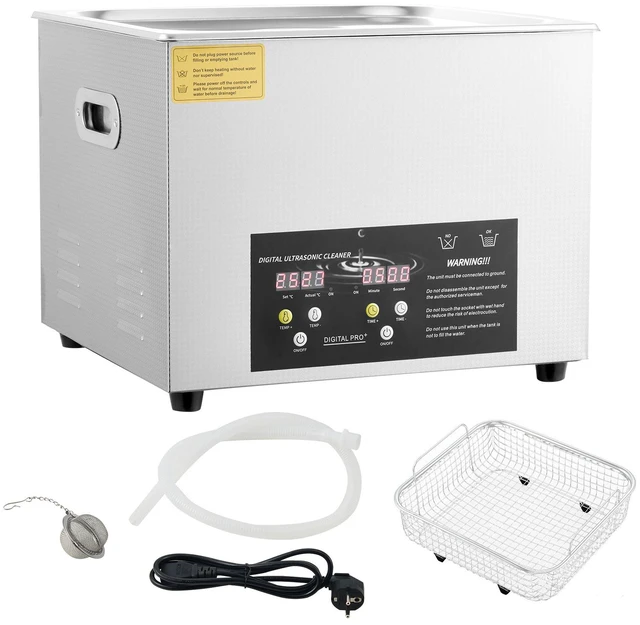 Alt view image 8 of 8 - 15L Upgraded Ultrasonic Cleaner (600W Heater,360W Ultrasonic) Professional Digital Lab Ultrasonic Parts Cleaner with Heater Timer for Glass Dental Instruments Cleaning