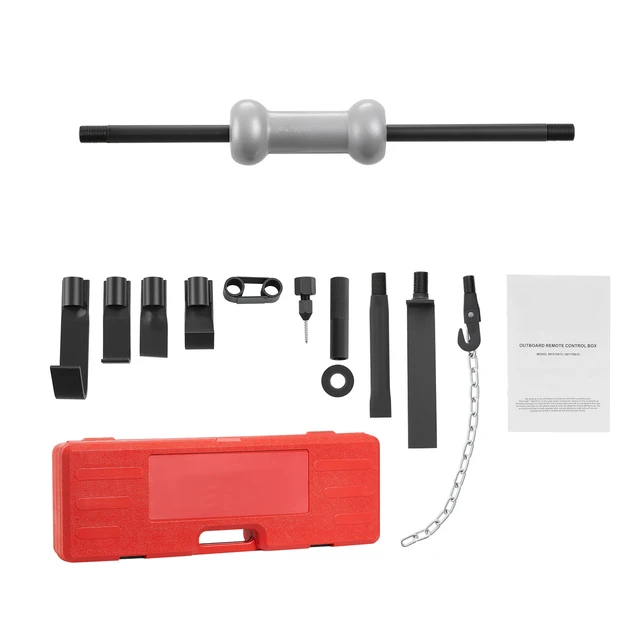 Alt view image 8 of 8 - Dent Puller Kit, 10 lbs 13-in-1 Slide Hammer Dent Removal Kit, Heavy-Duty Auto Body Truck Repair Automotive Damage Remover Tool Repair Frame with Carrying Case, Extension Rod, Non-Slip Handle