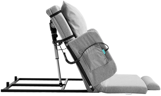 Alt view image 8 of 8 - Electric Lifting Backrest for Bed, 300 lbs Capacity, 4-68° Adjustable Lifting Bed Backrest, with Guardrail Armrest & Storage Pouch, Machine Washable, for Pregnant Women Elderly Patient Handicap