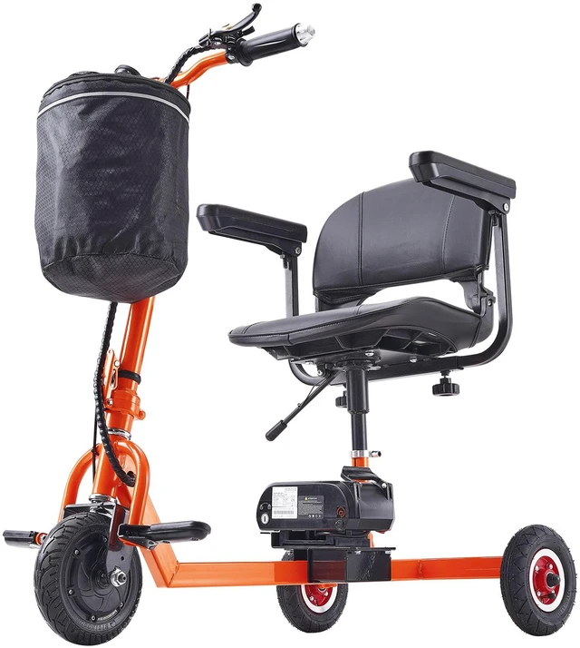 Alt view image 8 of 8 - VEVOR Foldable 3 Wheel Mobility Scooter for Seniors, Portable Electric Powered Mobility Scooter with 12 Mile Long Range, All Terrain Travel Wheelchair with 48V Lithium-ion Battery, Max Support 330LBS