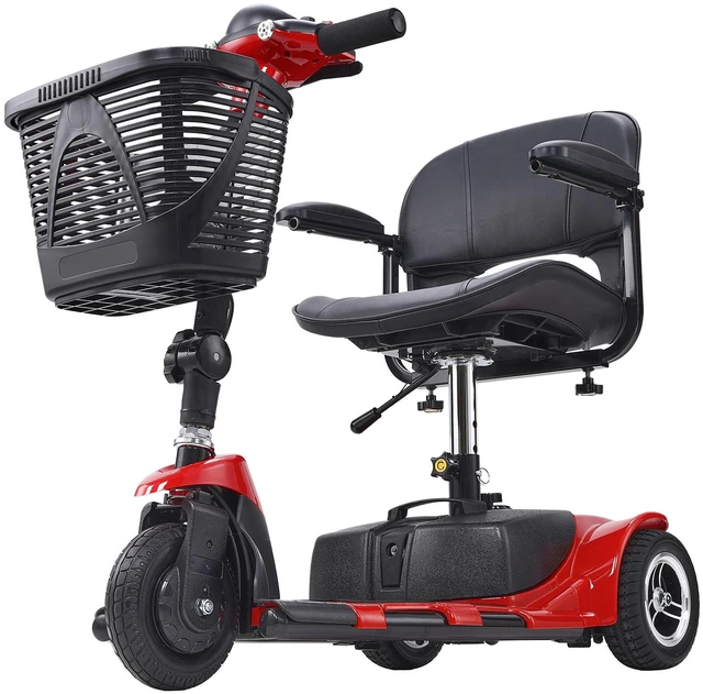 Alt view image 9 of 9 - VEVOR 3 Wheel Folding Mobility Scooter for Adults & Seniors, Heavy-Duty Electric Powered Mobility Scooter & 12 Mile Long Range, All Terrain Travel Wheelchair with 9° Climbing Capacity, 265lb Capacity