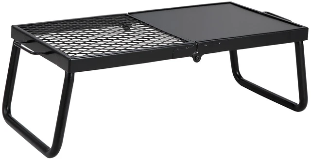 Alt view image 15 of 15 - Folding Campfire Grill, Heavy Duty Steel Mesh Grate, 22.4" Portable Camping Grates Over Fire Pit, Camp Fire Cooking Equipment with Legs Carrying Bag, Grilling Rack for Outdoor Open Flame Cooking