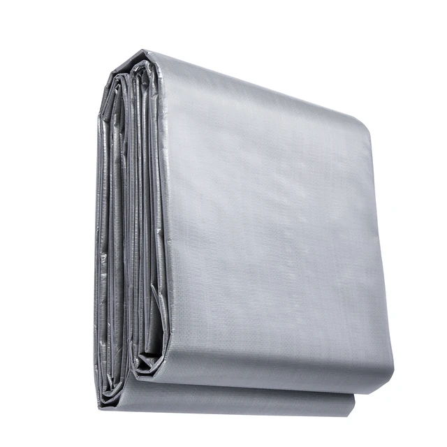 Alt view image 8 of 8 - Tarp Waterproof 16x20 ft, Plastic Poly Tarp Cover 10 Mil, Multi Purpose Tear UV and Temperature Resistant Outdoor Tarpaulin with High Durability Reinforced Grommets (Silver/Brown)