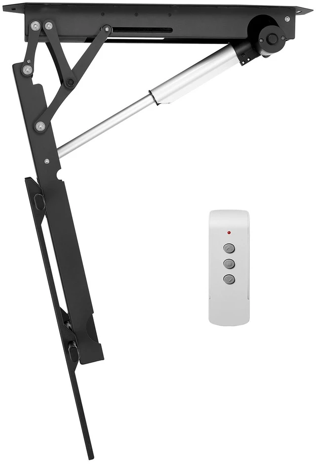 Alt view image 8 of 8 - Motorized Ceiling TV Mount, TV Wall Mount for 32 to 70 Inch TV, Electric Adjustable Ceiling TV Mount, Motorized Flip Down TV Mount Bracket with Max VESA 24 x 24 in, Fits TVs Up to 110 lbs