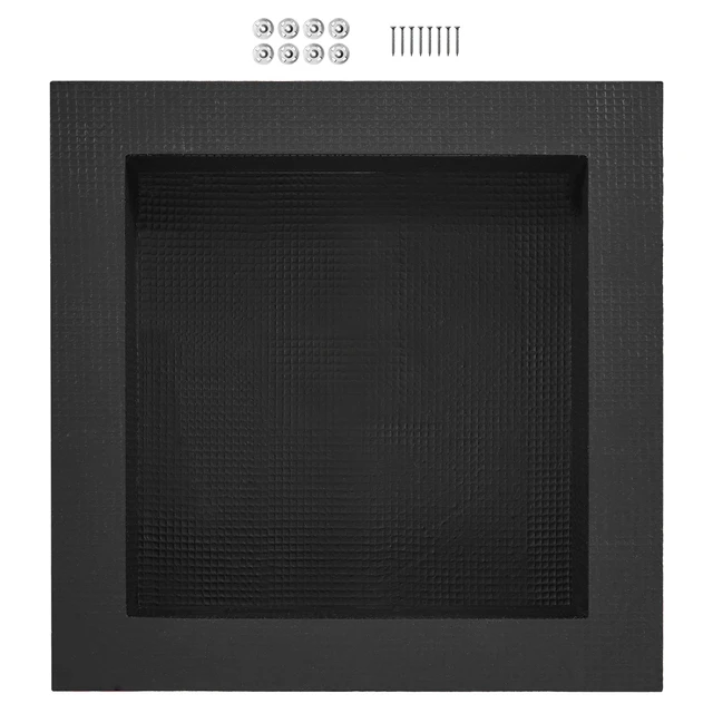 Alt view image 15 of 15 - Shower Niche Ready for Tile 16" x 16", Single Shelf Organizer, Square Corners Wall-inserted Niche Recessed, Sealed Protection Modern Soap Storage Niche for Shower Bathroom, Black