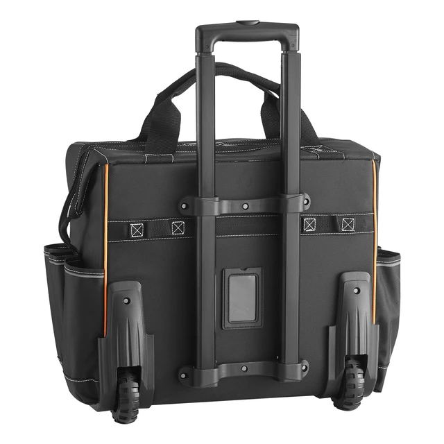 Alt view image 8 of 8 - Rolling Tool Bag, 110 lbs Load Capacity, 25 Pockets Heavy Duty Roller Tool Bag with Adjustable Telescoping Handle & Stable Base, Toolbag Organizers with Wheels for Electrician, Construction