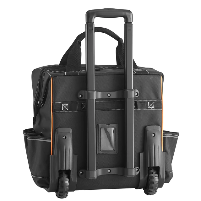 Alt view image 8 of 8 - Rolling Tool Bag, 110 lbs Load Capacity, 25 Pockets Heavy Duty Roller Tool Bag on Wheels, Adjustable Telescoping Handle & Stable Base, Toolbag Organizers with Wheels for Construction, Mechanic