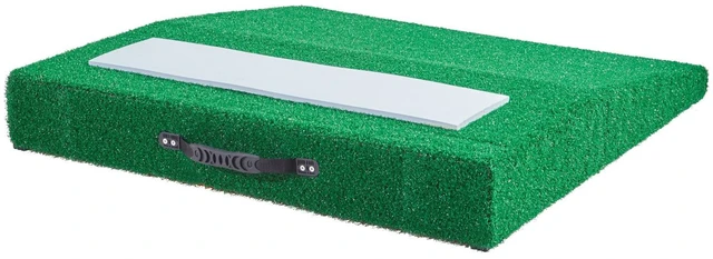 Alt view image 10 of 10 - Pitching Mound, Portable Baseball Pitcher's Mound, 31 in Indoor Outdoor Pitching Practice and Training Equipment, Softball Pitching Aids with Antifade Turf, Pitching Rubber, Carry Handle