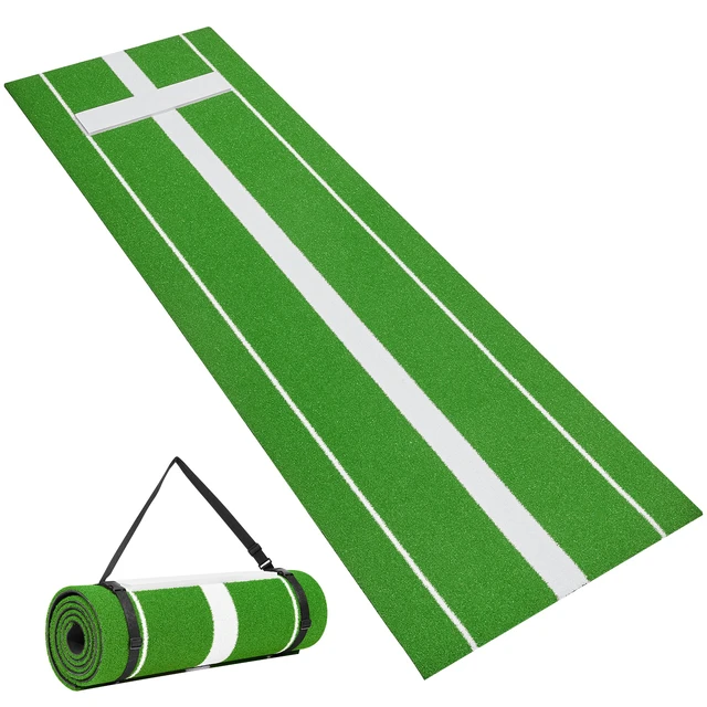Alt view image 15 of 15 - Softball Pitching Mat, 10x3 ft Baseball Pitching Rubber Mound, Antifade Turf and Antislip Foam Backing Portable Training Aid, Fastpitch Equipment for Pitchers Indoor Outdoor Practice, Green