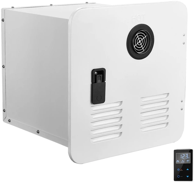 Alt view image 8 of 8 - RV Tankless Water Heater, Instant Shower with 15 x 15 inches White Door and Remote Controller, 55000BTU Optimized Comfort Performance Hot Water, Ideal for RVers' Family Everyday Use