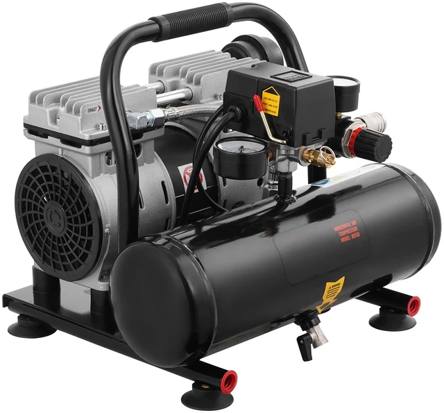 Alt view image 15 of 15 - Air Compressor, 1 Gallon Steel Tank, 1HP 1.5 CFM 90PSI Oil Free Air Compressor & Max. 120PSI Pressure, 78dB Ultra Quiet Portable Compressor, for Auto Repair, Tire Inflation, Spray Painting