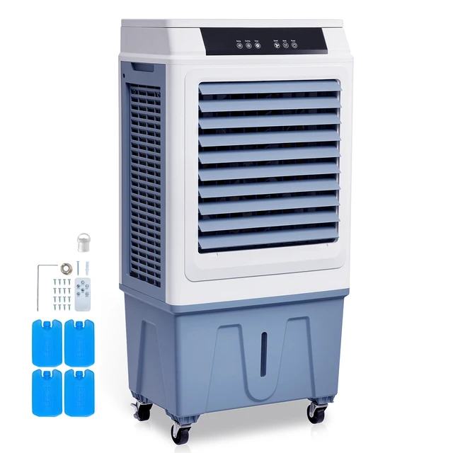 Alt view image 8 of 8 - Evaporative Air Cooler, 3100 CFM with 9 Gallon Water Tank Swamp Cooler, Portable Cooling Fan with Remote Control, 12H Timer, 4 Ice Boxes, Quiet Operation, 3 Wind Speeds for Outdoor Indoor Use