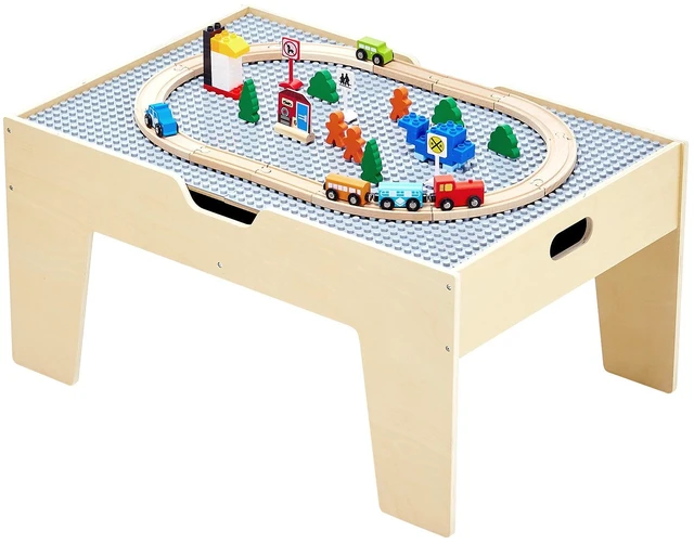 Alt view image 15 of 15 - Multi-Purpose Activity Play Table with 290 Building Bricks & 30 PCS Accessories