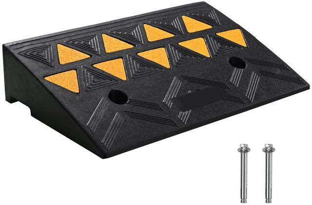 Alt view image 15 of 15 - Rubber Curb Ramp 4.25" Rise Height Sidewalk Curb Ramp, 11.8" Width 19.7" Length Driveway Ramp for Curb, 15T Heavy Duty Rubber Ramp for Forklifts, Trucks, Buses, Cars, Wheelchairs, Bikes