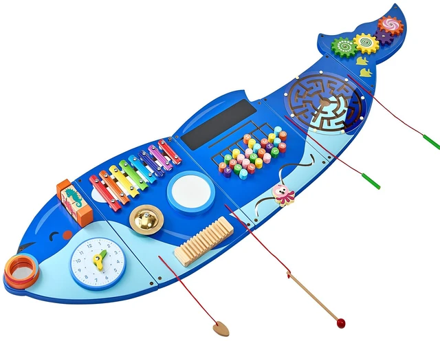 Alt view image 8 of 8 - VEVOR Orca Activity Wall Busy Board Panels 12 Activities Sensory Wall Panel