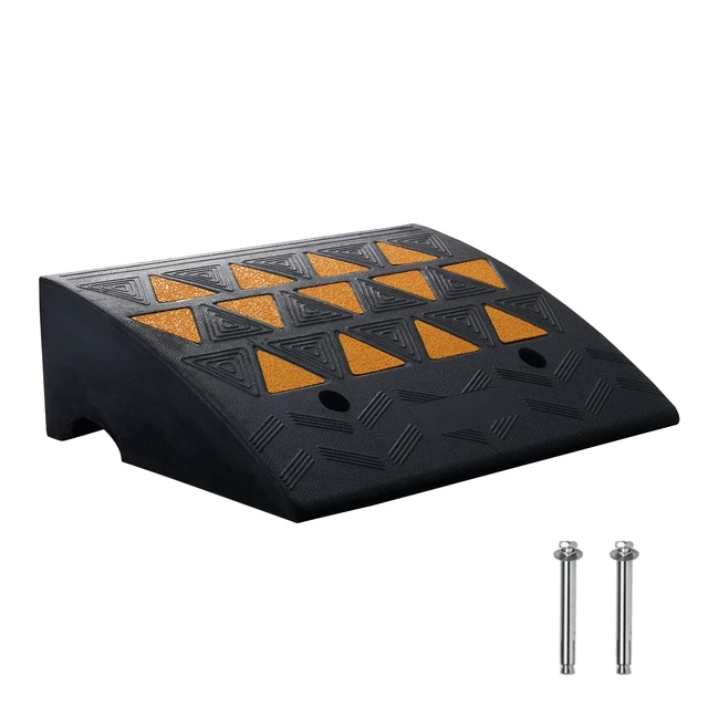 Alt view image 15 of 15 - Rubber Curb Ramp 6" Rise Height Sidewalk Curb Ramp, 14.6" Width 19.3" Length Driveway Ramp for Curb, 15T Heavy Duty Rubber Ramp for Forklifts, Trucks, Buses, Cars, Wheelchairs, Bikes