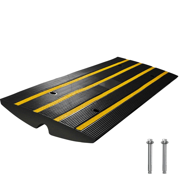Alt view image 15 of 15 - Curb Ramp, 2.6" Rise Rubber Driveway Ramps, Heavy Duty 33069 lbs Weight Capacity Threshold Ramp, Curbside Bridge Ramps for Loading Dock Garage Sidewalk, Expandable Full Ramp Set