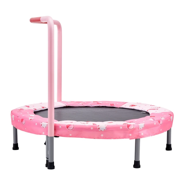 Alt view image 8 of 8 - 36" Kids Trampoline, 3FT Indoor Outdoor Trampoline, Foldable Mini Trampoline with Handle, Rebounder Trampoline for Toddlers, Birthday Gift for 3+ Years Children, Boys Girls for Fun, Red