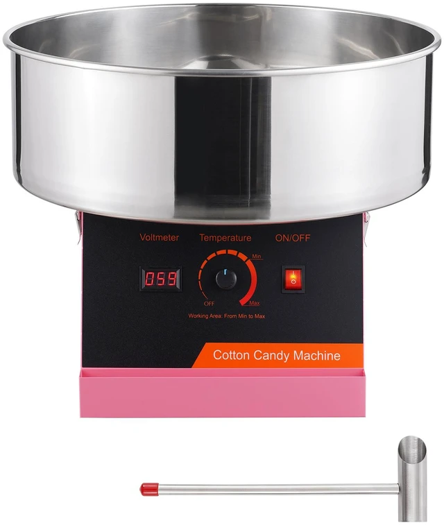 Alt view image 15 of 15 - Electric Cotton Candy Machine, 1000W Candy Floss Maker, Commercial Cotton Candy Machine with Stainless Steel Bowl, and Sugar Scoop, Perfect for Home Kids Birthday, Family Party (Pink)