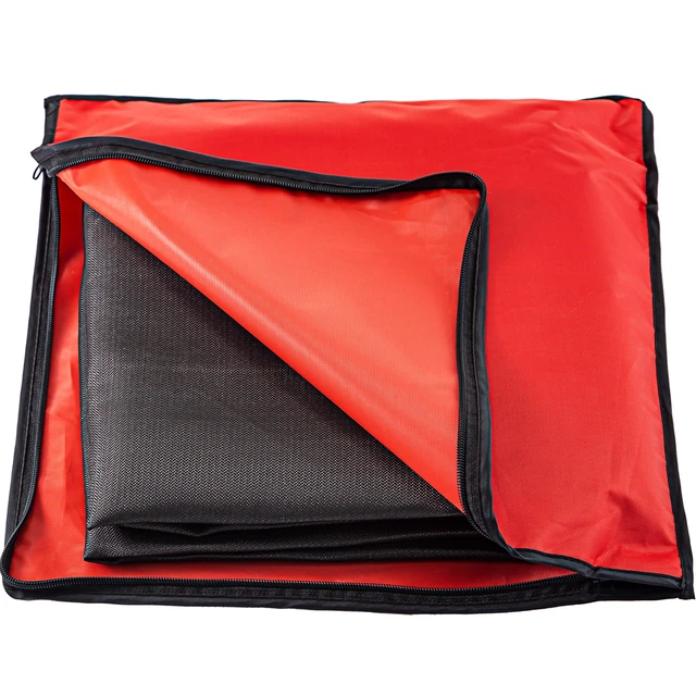 Alt view image 8 of 8 - 8 x 10 Ft Welding Blanket Black Fiberglass Blanket Portable Fiberglass Fire Retardant Blanket Welding Mat Welding Fireproof Thermal Resistant Insulation With Carry Bag