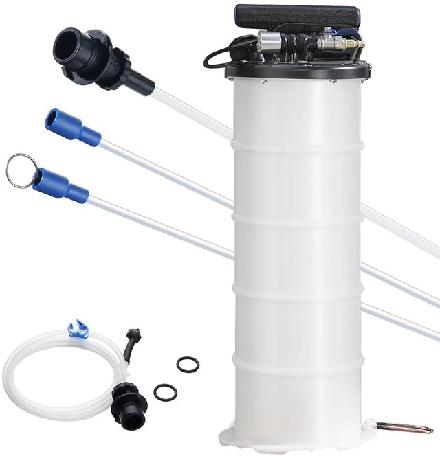 Alt view image 8 of 8 - Fluid Extractor, 1.74 Gallons (6.5 Liters), Pneumatic/Manual Oil Changer Vacuum Fluid Extractor with Dipstick and Suction Hose, Oil Extractor Change Pump for Automotive Fluids Vacuum Evacuation