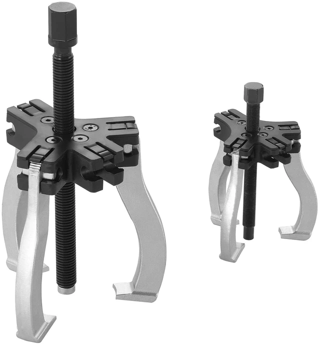 Alt view image 16 of 16 - Gear Puller Set, 3" and 7" Puller Kit, 3 Jaw Gear Bearing Flywheel Pulley Removal Tool, 2 or 3 Reversible Jaws Wheel Puller, Vertically and Horizontally, External and Internal, 2-Piece