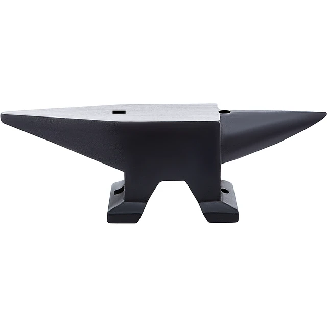 Alt view image 8 of 8 - Cast Iron Anvil, 105 Lbs Single Horn Anvil with Large Countertop and Stable Base, High Hardness Rugged Round Horn Anvil Blacksmith, for Bending, Shaping