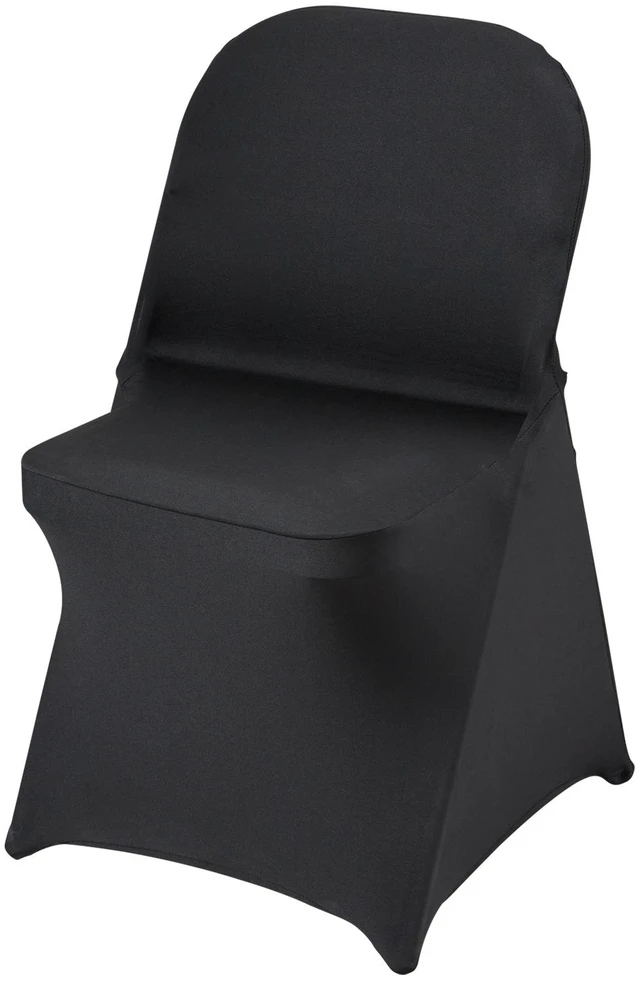 Alt view image 8 of 8 - Stretch Spandex Folding Chair Covers, Universal Fitted Chair Cover, Removable Washable Protective Slipcovers, for Wedding, Holiday, Banquet, Party, Celebration, Dining (50PCS Black)