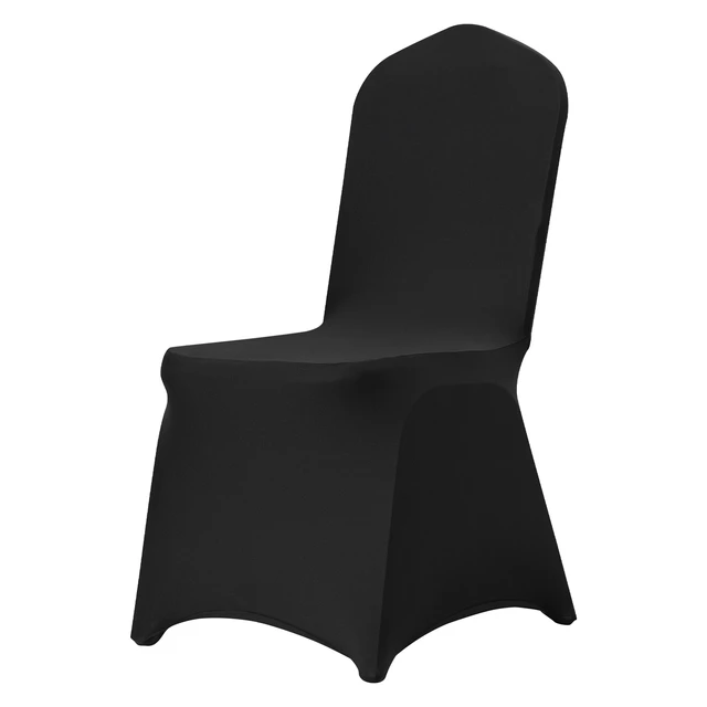 Alt view image 15 of 15 - Stretch Spandex Folding Chair Covers, Universal Fitted Chair Cover, Removable Washable Protective Slipcovers, for Wedding, Holiday, Banquet, Party, Celebration, Dining (30PCS Black)