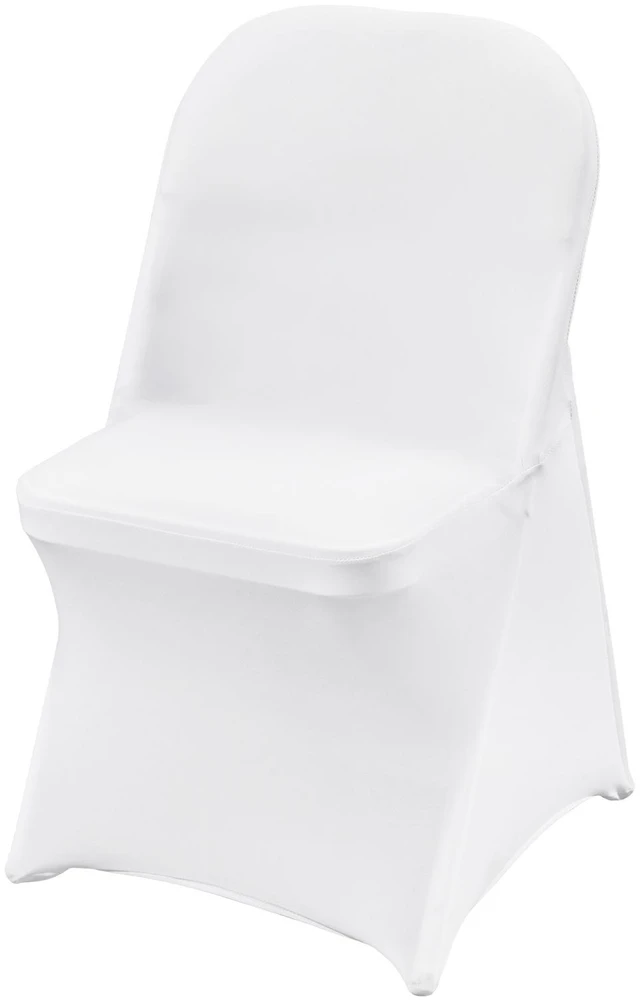 Alt view image 8 of 8 - Stretch Spandex Folding Chair Covers, Universal Fitted Chair Cover, Removable Washable Protective Slipcovers, for Wedding, Holiday, Banquet, Party, Celebration, Dining (100PCS White)