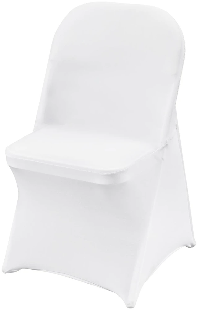 Alt view image 8 of 8 - Stretch Spandex Folding Chair Covers, Universal Fitted Chair Cover, Removable Washable Protective Slipcovers, for Wedding, Holiday, Banquet, Party, Celebration, Dining (50PCS White)