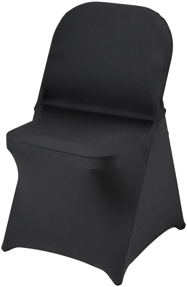 Alt view image 10 of 10 - Stretch Spandex Folding Chair Covers, Universal Fitted Chair Cover, Removable Washable Protective Slipcovers, for Wedding, Holiday, Banquet, Party, Celebration, Dining (100PCS Black)