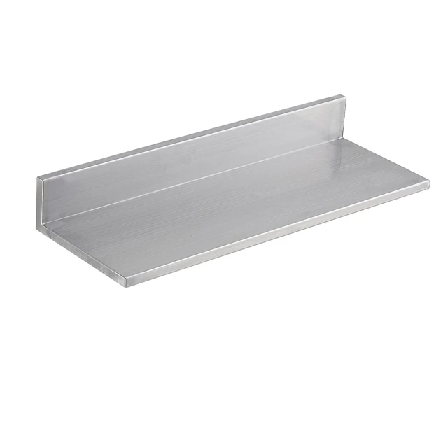 Alt view image 10 of 10 - 8.6" x 24" Stainless Steel Shelf, Wall Mounted Floating Shelving with Backsplash, 44 lbs Load Capacity Commercial Shelves, Heavy Duty Storage Rack for Restaurant, Kitchen, Bar, Home, and Hotel