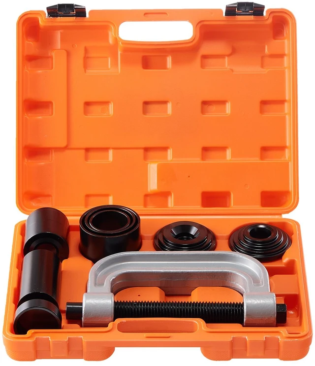 Alt view image 15 of 15 - Ball Joint Press Kit, 10 pcsTool Kit, C-press Ball joint Remove and Install Tools, for Most 2WD and 4WD Cars, Heavy Duty Ball Joint Repair Kit for Automotive Repairing