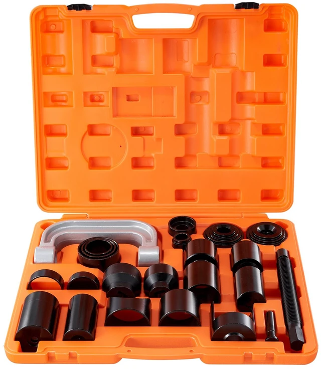 Alt view image 15 of 15 - Ball Joint Press Kit, 23 pcsTool Kit, C-press Ball joint Remove and Install Tools, for Most 2WD and 4WD Cars, Heavy Duty Ball Joint Repair Kit for Automotive Repairing