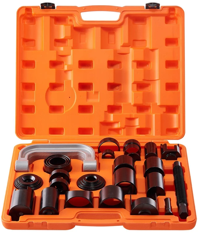 Alt view image 8 of 8 - Ball Joint Press Kit, 25 pcsTool Kit, C-press Ball joint Remove and Install Tools, for Most 2WD and 4WD Cars, Heavy Duty Ball Joint Repair Kit for Automotive Repairing