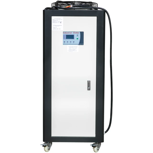 Alt view image 8 of 8 - Air Cooled Water Chiller 5 Ton Portable, 5Hp 53L Tank Industrial Chiller, Finned Condenser w/Micro-Computer Control, 15KW Cooling Capacity Stainless Steel Tank Chiller Machine for Cooling Water