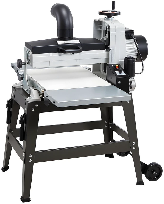 Alt view image 8 of 8 - 16" Drum Sander with Stand & Extension Tables, 1.5HP 1720RPM Dual Motor Drum Sander for Woodworking - Variable Speed Conveyor Belt, 4" Dust Collection Port for Cabinet & Furniture Finishing