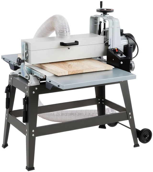 Alt view image 8 of 8 - 22" Drum Sander with Stand & Extension Tables, 1.75HP 1440RPM Dual Motor Drum Sander for Woodworking - Variable Speed Conveyor Belt, 4" Dust Collection Port for Cabinet & Furniture Finishing