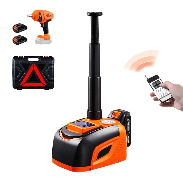 Alt view image 2 of 2 - VEVOR Electric Car Jack, 5 Tons /11000 lbs, Electric Scissor Jack with Electric Impact Wrench, Tire Change Replacement with LED Light & Remote Control, Portable Jack kit for Sedan, SUV, Truck
