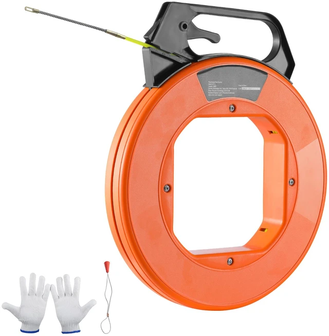 Alt view image 8 of 8 - VEVOR Fish Tape, 100 ft, 3/16-inch, Fiberglass Wire Puller with Optimized Housing and Handle, Easy-to-Use Cable Puller Tool, Flexible Wire Fishing Tools for Wall and Electrical Conduit, Non-Conductive