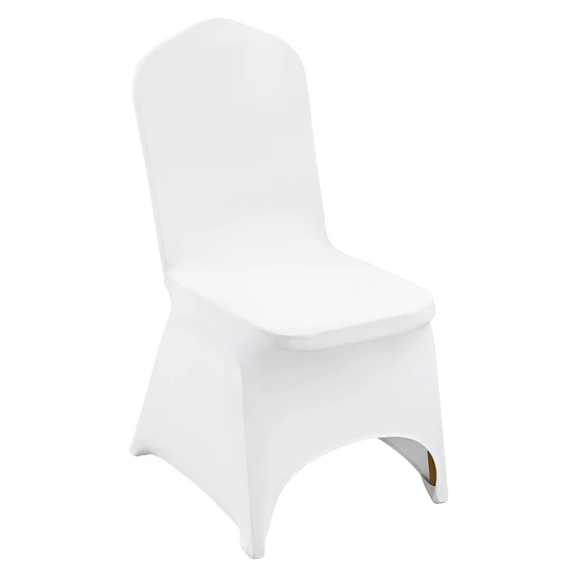 Alt view image 8 of 8 - Stretch Spandex Folding Chair Covers, Universal Fitted Arched Front Cover, Removable Washable Protective Slipcovers, for Wedding, Holiday, Banquet, Party, Celebration, Dining (100PCS White)