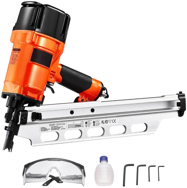 Alt view image 8 of 8 - Framing Nailer, 2" to 3-1/2" 21 Degree Full Round Head Pneumatic Framing Nailer with Dual Trigger Modes & Tool-Less Depth Adjustment, 80-120PSI Pro Air Nail Gun for Framing Flooring Decking