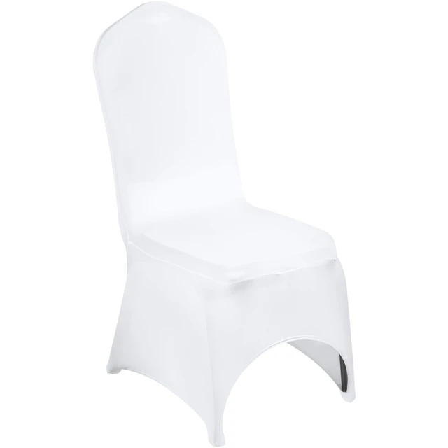 Alt view image 8 of 8 - Stretch Spandex Folding Chair Covers, Universal Fitted Arched Front Cover, Removable Washable Protective Slipcovers, for Wedding, Holiday, Banquet, Party, Celebration, Dining (50PCS White)
