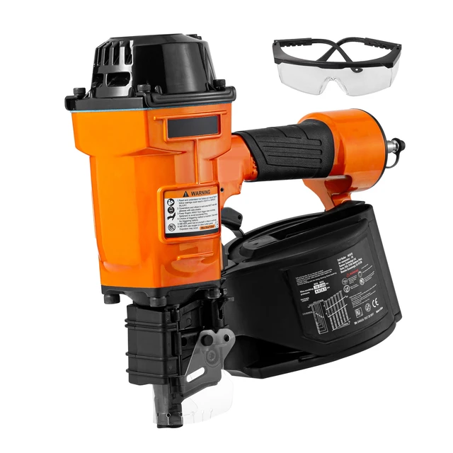 Alt view image 11 of 11 - Coil Siding Nailer MCN70, 1-3/4" to 2-3/4" 15 Degree Pneumatic Siding Nail Gun, 70-120PSI Air Coil Nailer for Pallet, Crating, Framing, Siding and Fencing