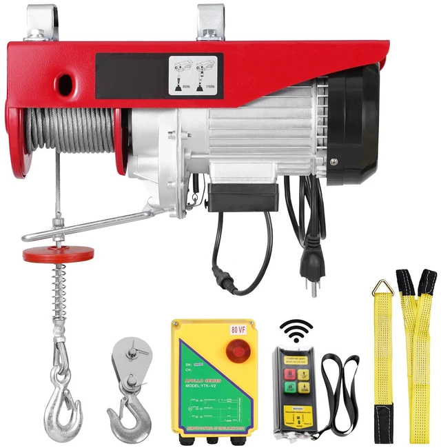 Alt view image 15 of 15 - VEVOR Electric Hoist Crane Winch 1760 lbs with 328 ft Wireless Remote Control