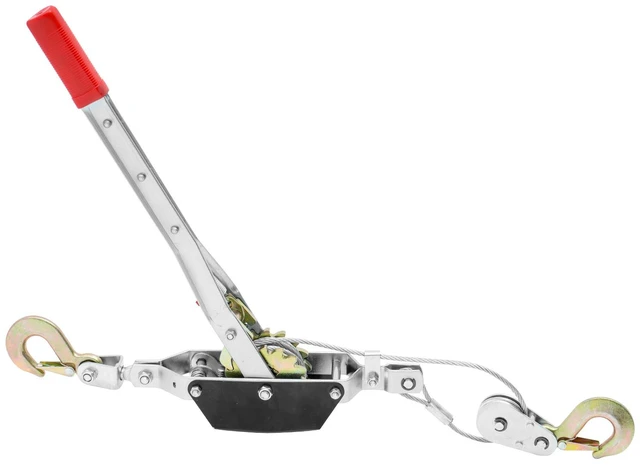 Alt view image 8 of 8 - Come Along Winch, 2 Ton (4,409 lbs) Pulling Capacity, 12 ft Steel Cable, 2 Hooks, Heavy Duty Ratchet Power Puller Tool with Dual Gears, Automotive Hoist Cable Puller Ideal for Vehicle Rescue