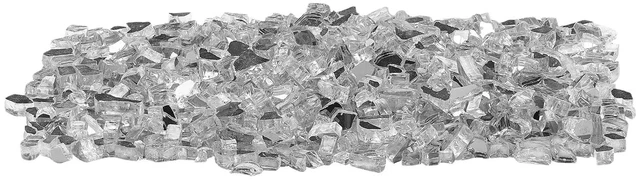 Alt view image 8 of 8 - Fire Glass, 10 LBS / 4.5 KG High-Temperature Resistant Fireplace Rocks, 1/2-Inch / 12.7 mm Reflective & Smokeless Firepit Glass Rock, High Luster Stone Landscaping for Fire Pit Table, Clear