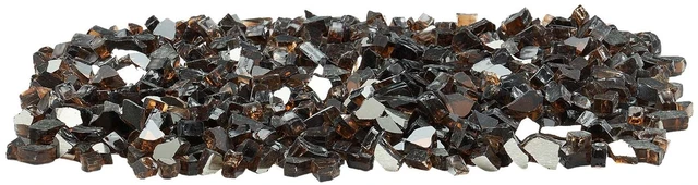 Alt view image 8 of 8 - Fire Glass, 10 LBS / 4.5 KG High-Temperature Resistant Fireplace Rocks, 1/2-Inch / 12.7 mm Reflective & Smokeless Firepit Glass Rock, High Luster Stone Landscaping for Fire Pit Table, Copper